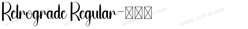 Retrograde Regular字体转换